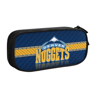 กระเป๋าเครื่องเขียน กระเป๋าดินสอ พิมพ์ลาย Denver Nuggets DEN จุของได้เยอะ สําหรับทุกเพศ