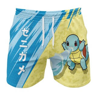 กางเกงขาสั้น ลาย Squirtle Attack Pokemon สําหรับใส่เข้ายิม