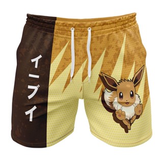 Eevee กางเกงขาสั้น คลาสสิก ลายโปเกม่อน ยิม