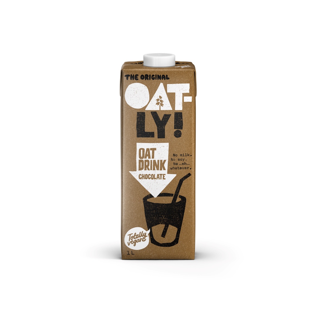 Oatly Oat Drink Chocolate 1L โอ๊ตลี่ โอ๊ต ดริ้งค์ ช็อกโกแลต นมข้าวโอ๊ต Oat Milk วีแกน