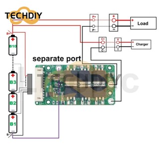 บอร์ดแบตเตอรี่ลิเธียม 10S 36V 20A 18650 21700 Lipo Li-ion BMS PCB สําหรับจักรยานไฟฟ้า สกูตเตอร์ Ebike