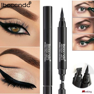 ibcccndc ดินสอเขียนขอบตา กันน้ำ กันเหงื่อ ไม่เลอะง่าย Black Double-ended Eyeliner Seal (fine Model) (monkingstore_th)