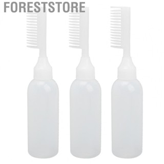 Foreststore Hair Brush Applicator Bottle Dyeing Clear Scale Coloring Root Comb Applicator Bottle 6oz  White Empty for Beauty Salon