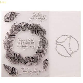 Love Wreath แผ่นแสตมป์ ลายฉลุ ลายนูน สําหรับตกแต่งสมุดภาพ อัลบั้มรูป DIY