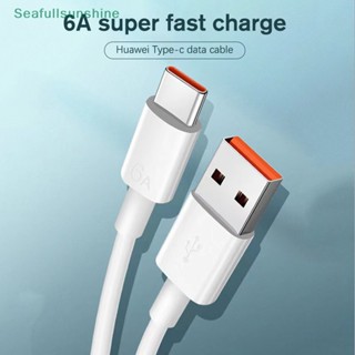 Seaf&gt; สายชาร์จ USB Type-c 6A 66W 1/1.5 ไมล์ ชาร์จเร็วมาก สําหรับ xiaomi Samsung Huawei