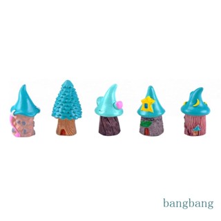 Bangb ฟิกเกอร์เห็ดจิ๋ว สําหรับตกแต่งบ้านตุ๊กตา 5 ชิ้น