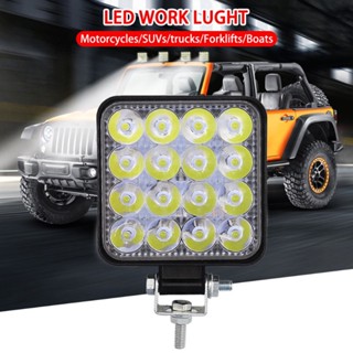 ไฟสปอตไลท์ LED 12V 24V 48w สําหรับรถบรรทุก SUV 4WD