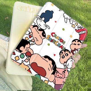 Crayon Shinchan เคสไอแพดตั้งได้ มีที่ใส่ปากกา โปร10 5นิ้ว gen10 2 แอร์1/2/3/4/5 air10 9 9 7 gen6/7/8/9/10 2017 CASE IPAD