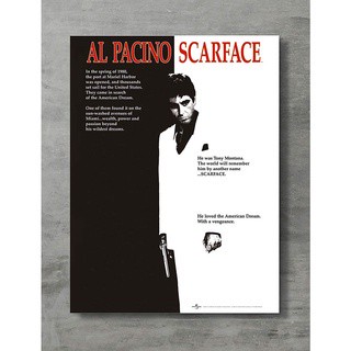 โปสเตอร์ผ้าใบ พิมพ์ลาย Pacino Tony Montana ขนาดใหญ่ สําหรับตกแต่งผนัง