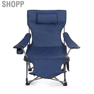 Shopp Outdoor Camping Chair  Blue Folding Adjustable Oxford Cloth for Office