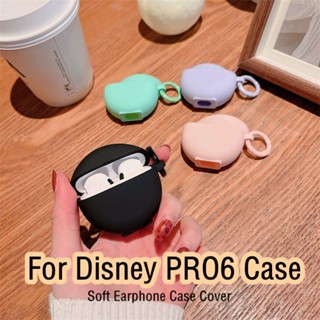 【Ĕĕ】เคสหูฟัง แบบนิ่ม สีพื้น สําหรับ Disney PRO6 PRO 6