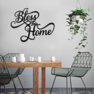 ป้ายโลหะ ลาย BLACK Bless This Home สําหรับตกแต่งผนังบ้าน ห้องนั่งเล่น ห้องนอน