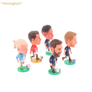 Amonghot&gt; ใหม่ ตุ๊กตาฟิกเกอร์ PVC รูปนักฟุตบอล Messi Neymar Mbappe Ronaldo ขนาด 6.6 ซม. สําหรับตกแต่ง