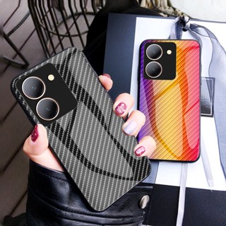 เคสกระจกนิรภัย แบบแข็ง กันกระแทก สําหรับ Vivo Y36 Y35 Y33s Y22 Y22s Y21 Y21s Y02 Y02s Y02a