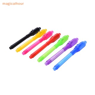 Magicalhour^^ ปากกามาร์กเกอร์หมึก แสง UV พร้อมไฟ LED อัลตร้าไวโอเล็ต