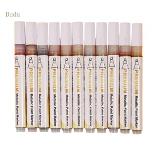 Dudu ปากกามาร์กเกอร์ สีเมทัลลิก สําหรับตกแต่งการ์ดอวยพร การ์ดคริสต์มาส แก้วมัก ภาพวาด หิน ตกแต่งไข่อีสเตอร์