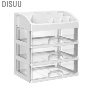Disuu Cosmetic Storage Box  3 Layers Makeup Desk Organizer Drawer Type for Countertop