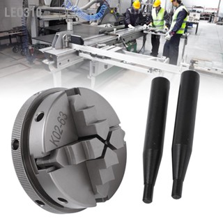 Leo310 2.5in 4 Jaw Lathe Chuck หัวจับกลึงแบบพลิกกลับได้พร้อม 2 Levers เครื่องมือหนีบงานไม้