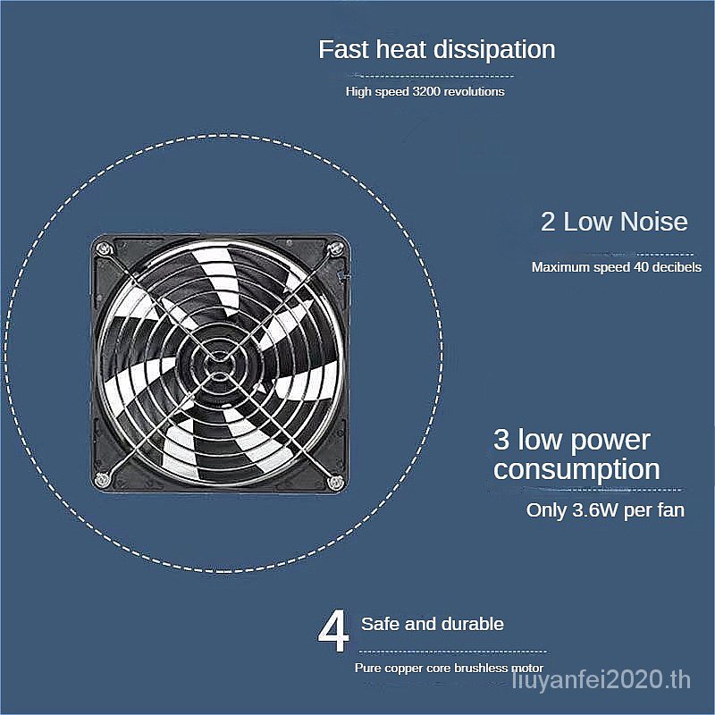 พัดลมระบายความร้อน 220V UPGE ขนาด 12 ซม. สําหรับคอมพิวเตอร์