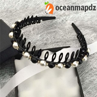 OCEANMAPDZ ที่คาดผม ประดับไข่มุก และพลอยเทียม กันลื่น สําหรับผู้หญิง