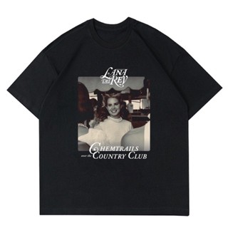 ร้อน 3 oversize T-shirt เสื้อยืด | เสื้อโอเวอร์ไซซ์ | เสื้อยืด พิมพ์ลาย Lana DEL REY | คลับสัญลักษณ์ Chemtrails | มากกว่