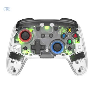 Cre จอยเกมไร้สาย RGB-Gamepad Built-in 6-axis Gyro อุปกรณ์เสริม สําหรับ NSL