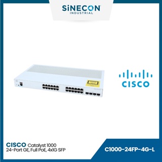 CISCO SWITCH สวิตซ์ CATALYST 1000 24 PORT GE, FULL POE, 4x1G SFP (C1000-24FP-4G-L)