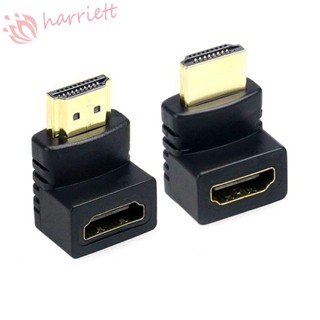 Harriett อะแดปเตอร์ปลั๊กเชื่อมต่อ Hdmi มุมขวา 90 270 องศา ตัวผู้ เป็นตัวเมีย