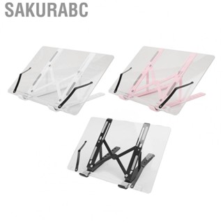 Sakurabc Reading Stand  Foldable Book Acrylic Multipurpose Adjustable Stable Simple Easy To Use Transparent for Office