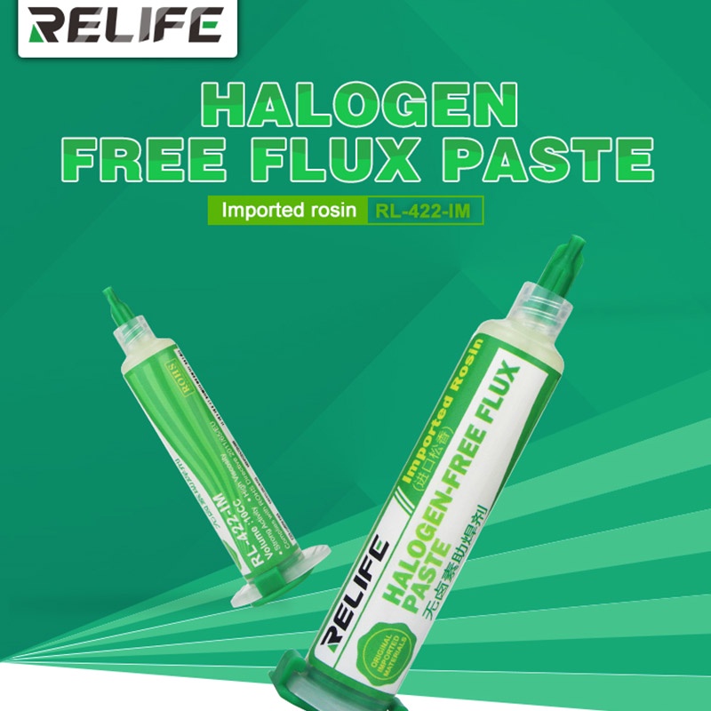 RELIFE RL-422-IM ตะกั่วฟรีฮาโลเจน Solder Paste ฟลักซ์พิเศษสําหรับการบํารุงรักษาเครื่องมือบัดกรีความป