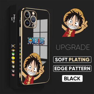 เคสโทรศัพท์มือถือ TPU แบบนิ่ม ลายการ์ตูนลูฟี่ สําหรับ iPhone 14 Pro Max 14 Plus 14 Pro XS Max XR X 8 7 Plus