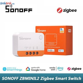 Sonoff Zbmini L2 Zigbee เข็มสวิตช์ไร้สายอัจฉริยะ 1 แก๊ง ควบคุมแบบสองทิศทางผ่าน EWELINK Alex รองรับ Alexa