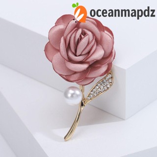 OCEANMAPDZ เข็มกลัดผ้า ลายดอกไม้ แฟชั่นสวยหรู เครื่องประดับเสื้อผ้า เครื่องประดับสูท เสื้อโค้ท คอปก สไตล์เกาหลี