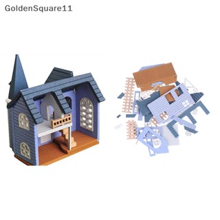 Goldensquare บ้านตุ๊กตาจิ๋ว 1/12 DIY งานฝีมือ ของเล่นสําหรับเด็ก