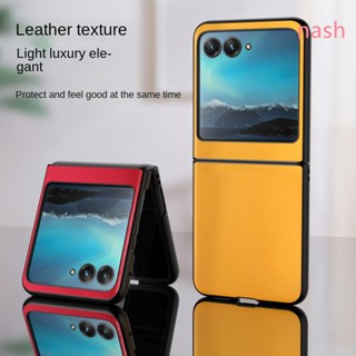 เคสโทรศัพท์มือถือหนัง กันกระแทก ไม่ติดผิว ลายนิ้วมือ หรูหรา สําหรับ Motorola Razr 40 Ultra