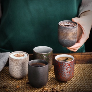 CeramicArtisan แก้วกาแฟเซรามิค แฮนด์เมด สไตล์เรโทร 125 มล. สําหรับชงชา เอสเปรสโซ่ ลาเต้ กาแฟ ใช้ในครัวเรือน