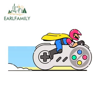 Earlfamily สติกเกอร์ ลายการ์ตูนอนิเมะ Mario สําหรับติดตกแต่งประตูรถยนต์ แล็ปท็อป หมวกกันน็อค รถจักรยานยนต์ DIY ขนาด 13 ซม. X 6.5 ซม.