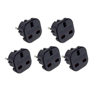 3 Pin Conversion Plug Universal Adapter British Socket Adapter Plug (5 PCS)