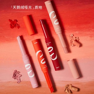 ลิปสติก เนื้อแมตต์ กันน้ํา ติดทนนาน 12 สี สีน้ําตาลนู้ด สีชมพู