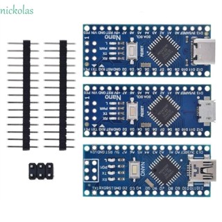 NICKOLAS บอร์ดไมโครคอนโทรลเลอร์ Nano 3.0 Mini Micro USB สําหรับ Arduino CH340 Arduino ATMEGA328P