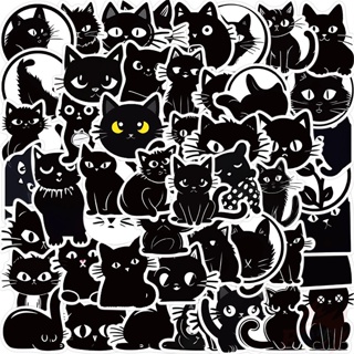 ❉ สติกเกอร์ Black Cats Series 01 สําหรับติดตกแต่ง ❉ สติกเกอร์แฟชั่น กันน้ํา DIY 50 ชิ้น/เซต