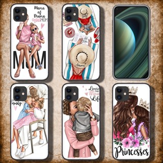 เคสโทรศัพท์ TPU แบบนิ่ม ลาย C217 Super Mom And Baby Girls สําหรับ iPhone SE 2020 12 Mini 13 Pro Max