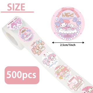 [LC] SANRIO สติกเกอร์ซีล ลายซานริโอ้น่ารัก DIY สําหรับตกแต่ง 500 ชิ้น