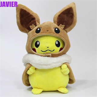 JAVIER ตุ๊กตาการ์ตูนโปเกม่อน ปิกาจู คอสเพลย์ Eevee ของขวัญคริสต์มาส ของเล่นสําหรับเด็ก