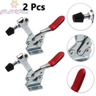 【COLORFUL】Toggle Clamps 2Pcs Fixed Clamping Quick Release Toggle Clamps Set Practical