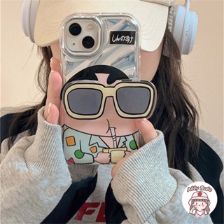 เคสโทรศัพท์มือถือ TPU นิ่ม ปิดด้านหลัง ลายการ์ตูน Chocobi 3D กันฝุ่น แวววาว พร้อมกระจกแต่งหน้า และขาตั้ง สําหรับ IPhone 14 Pro Max 12 11 Pro Max X XS XR 7Plus