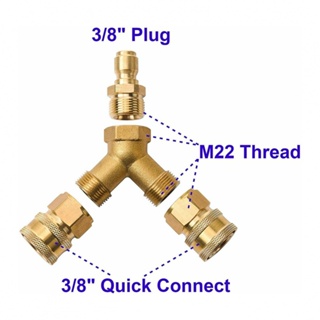 คัปเปลอร์เชื่อมต่อทองเหลือง 3/8 5000PSI 1 ชิ้น