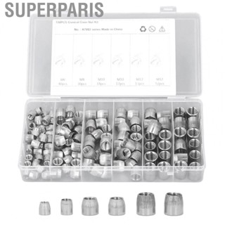 Superparis Knurled Nut Kit  Rustproof 6mm 8mm 10mm 12mm High Strength Wide Application Threaded Insert Assrotment Firm Fixing 130Pcs for Machine