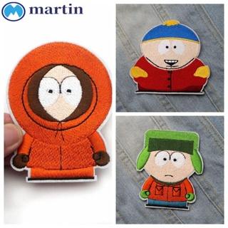 MARTIN แผ่นแพทช์ผ้า ปักลายการ์ตูนอนิเมะ South Park แฮนด์เมด DIY สําหรับติดกระเป๋านักเรียน