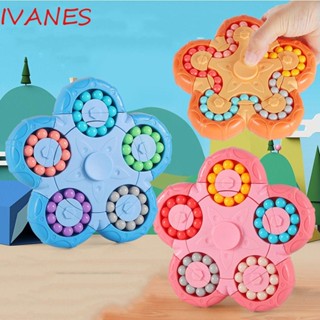 IVANES 2 In 1 ลูกบาศก์มายากล ลูกปัดหมุน เกมปริศนา พลาสติก เพื่อการศึกษา ฝึกสมอง สําหรับเด็ก ของขวัญ